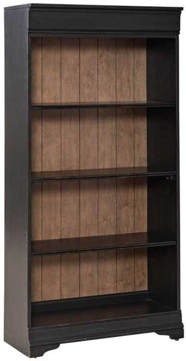 Liberty Furniture Meritage Aged Charcoal/Caramel 60" Bookcase-0