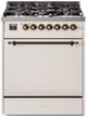 Ilve® Nostalgie II Series 30" Antique White Pro Style Dual Fuel Range-0
