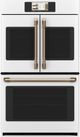 Café™ Professional Series 30” Matte White Smart Double Electric Wall Oven with French Doors-0