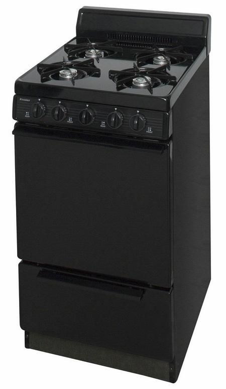 Premier 20" Black Freestanding Gas Range-2