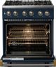 Viking® 5 Series 30" Slate Blue Pro Style Dual Fuel (NG) Range with Brushed Brass Trim-1