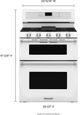 KitchenAid® 30" White Freestanding Gas Double Oven Range-1