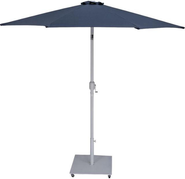 Meridian Furniture Fiji Gray/Matte White Aluminum Outdoor Patio Umbrella and Base-0