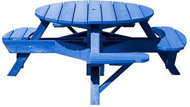 C R Plastics Blue Wheelchair Accessible Picnic Table-0