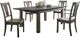 Elements International Nathan 5-Piece Gray Oak Fan Back Dining Set-0