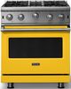 Viking® 5 Series 30" Daffodil Pro Style Natural Gas Range-0