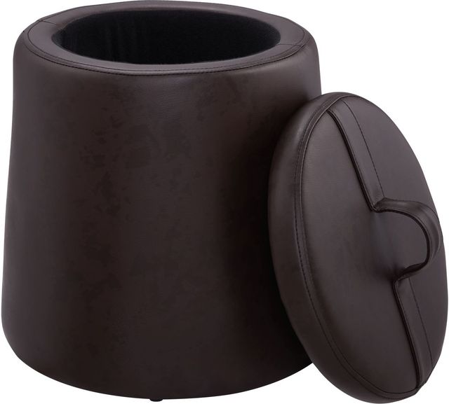 Linon Sandy Brown Storage Ottoman-1