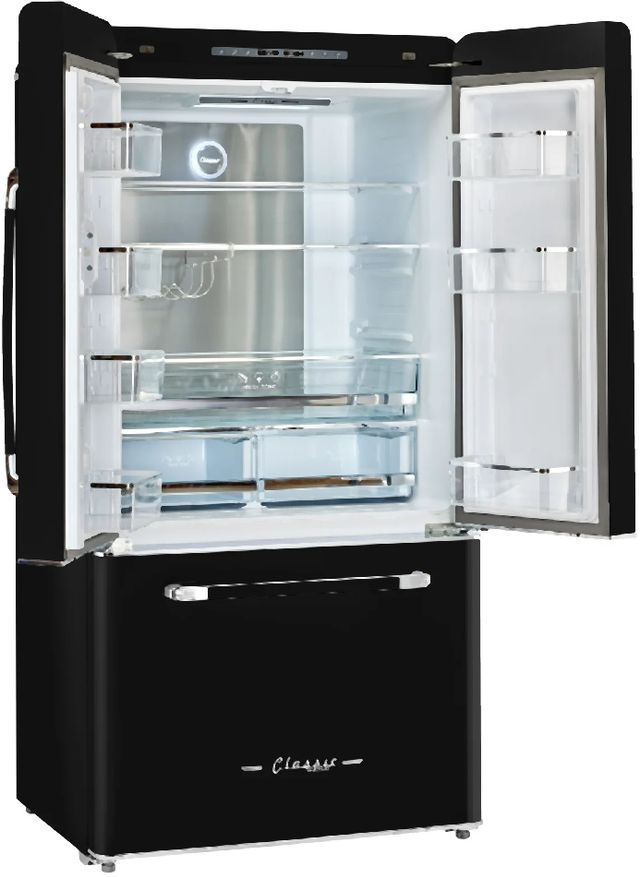 Unique® Appliances Unique 36" 21.4 Cu. Ft. Midnight Black Counter Depth French Door Refrigerator-1