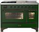 Ilve® Majestic III 48" Emerald Green Pro Style Dual Fuel Liquid Propane Range with 5 Black Brass Burners and Burnished Trim-0