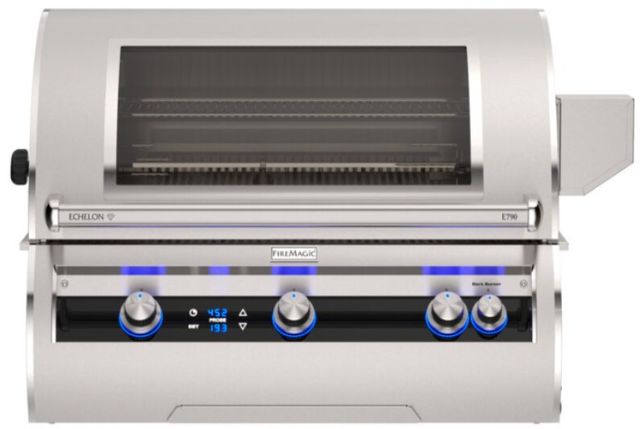 Fire Magic® Echelon 4-Burner Stainless Steel Built-In Natural Gas Grill with Magic View Window and Digital Thermometer-0