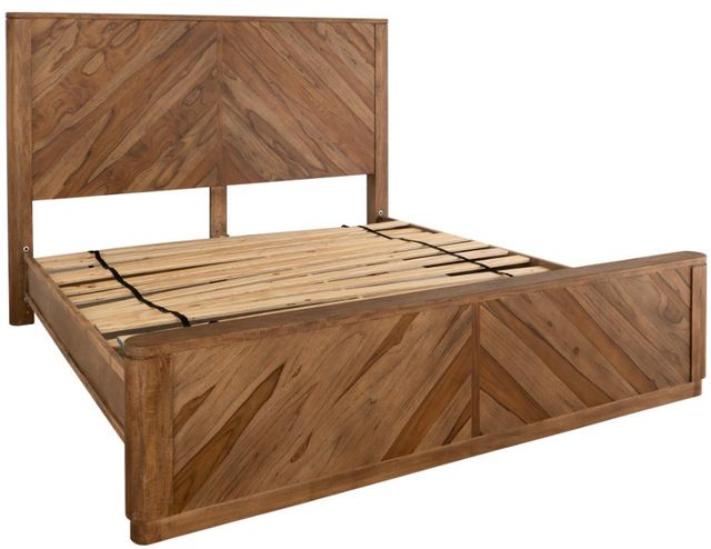 International Furniture Direct Balam Brown King Panel Bed-3
