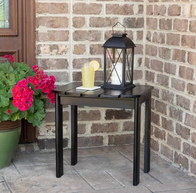 Linon Adirondack Black Wooden Outdoor End Table-1
