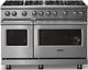 Viking® 5 Series 48" Stainless Steel Pro Style Gas (LP) Range with Polished Chrome Trim-3