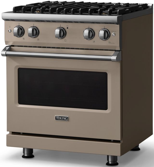 Viking® 5 Series 30" Nantucket Pro Style Gas (NG) Range with Polished Chrome Trim-2