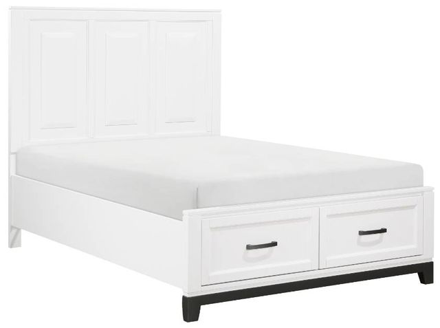 Homelegance® Garretson White Full Platform Storage Bed-0