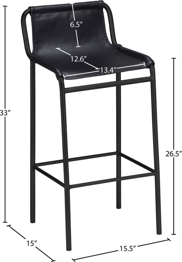 Meridian Furniture Dax Black Counter Stool-3