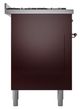 Ilve® Nostalgie II Noblesse 60'' Burgundy Pro Style Dual Fuel Range with Copper Trim-2