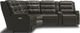 Flexsteel® Arlo Black Power Reclining Sectional with Power Headrests-1