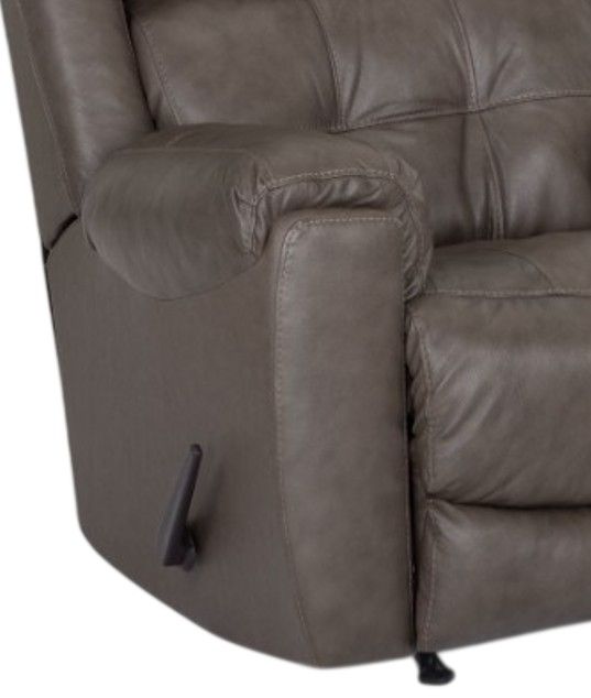 Franklin™ Corwin Dakota Gray Leather Manual Rocker Recliner-3