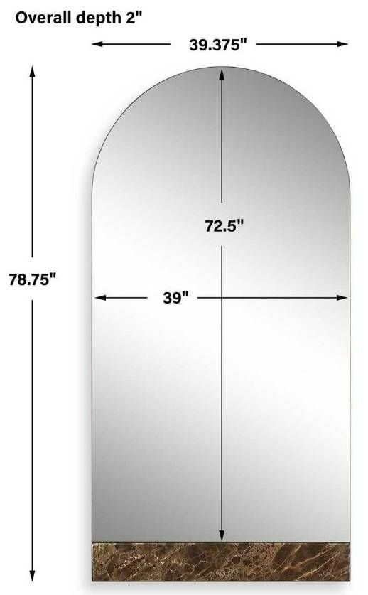 Uttermost® Hanover Dark Bronze/Brown Arch Mirror-2