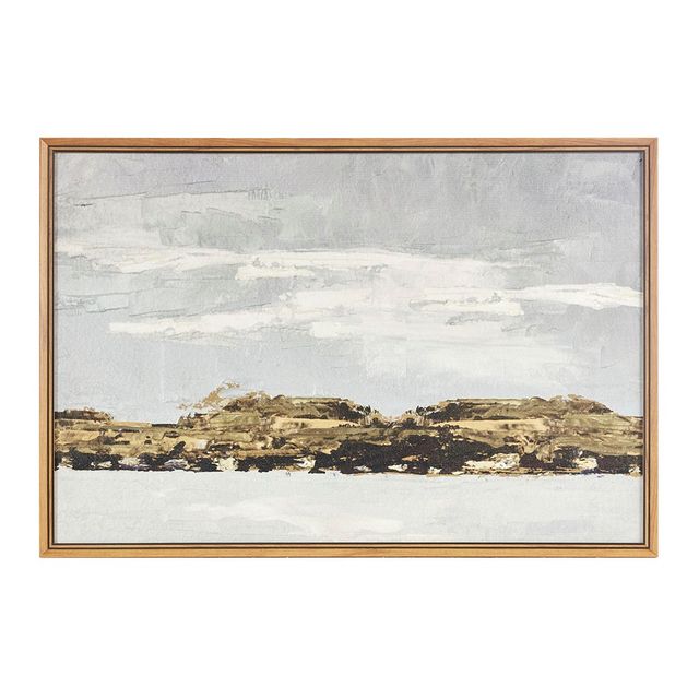 Olliix by Martha Stewart Foggy Morning Multi-Colored Framed Gel Coated Canvas-0