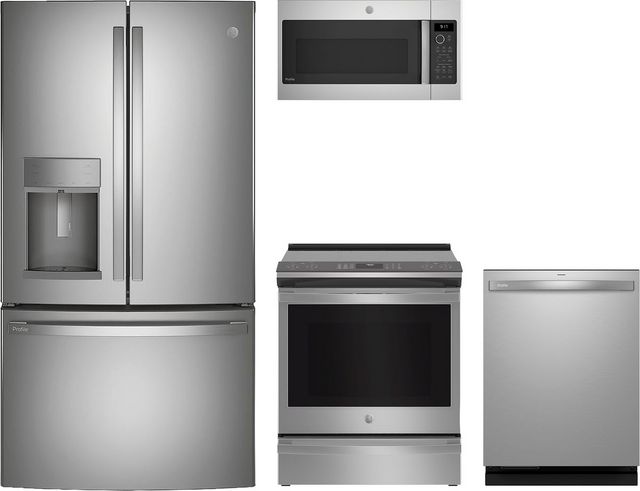 GE Profile™ 4 Piece Stainless Steel Kitchen Package