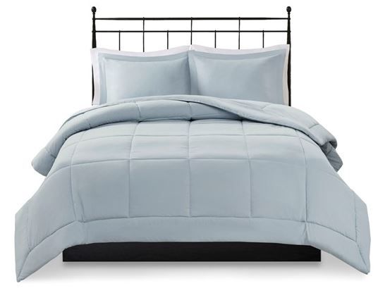 Olliix by Madison Park Sarasota Seafoam Blue King/California King Microcell Down Alternative Comforter Mini Set-1