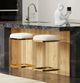 Harp & Finial® Helen Brass/Clear Bar Stool-1