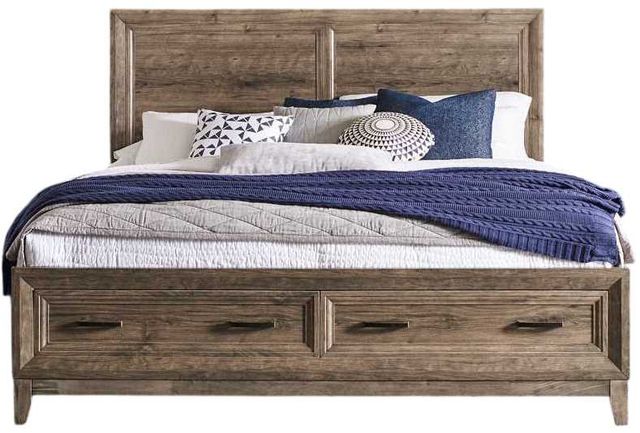 Liberty Furniture Ridgecrest Cobblestone King Storage Panel Bed-0