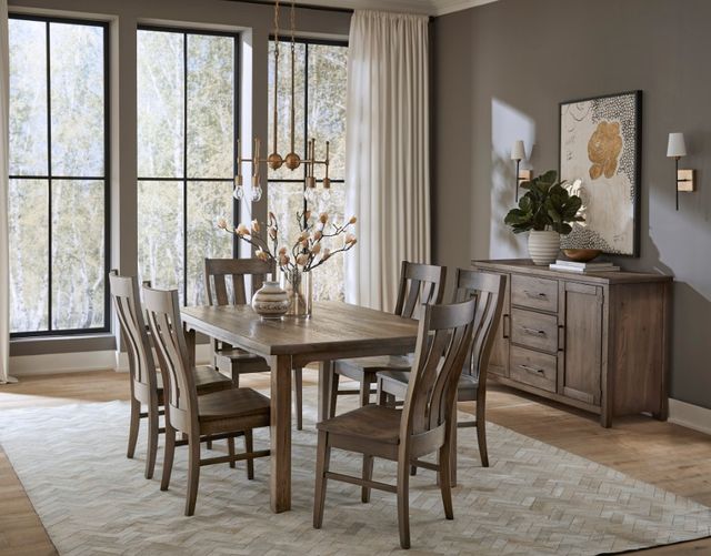 Artisan & Post by Vaughan-Bassett Dovetail Aged Gray Vertical Slat Dining Side Chair-1