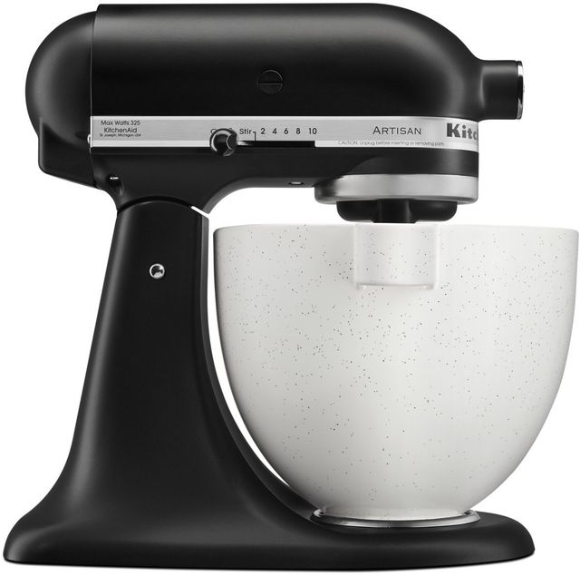 KitchenAid® 5 Quart Speckled Stone Ceramic Bowl-3