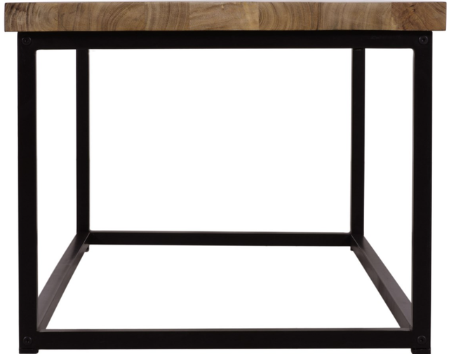 Jofran Inc. Ames Brown Coffee Table with Black Base-2
