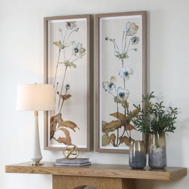 Uttermost® Garden 2-Piece Study Framed Floral Prints-2