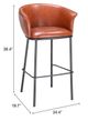Zuo® Modern Garston Brown Barstool-1