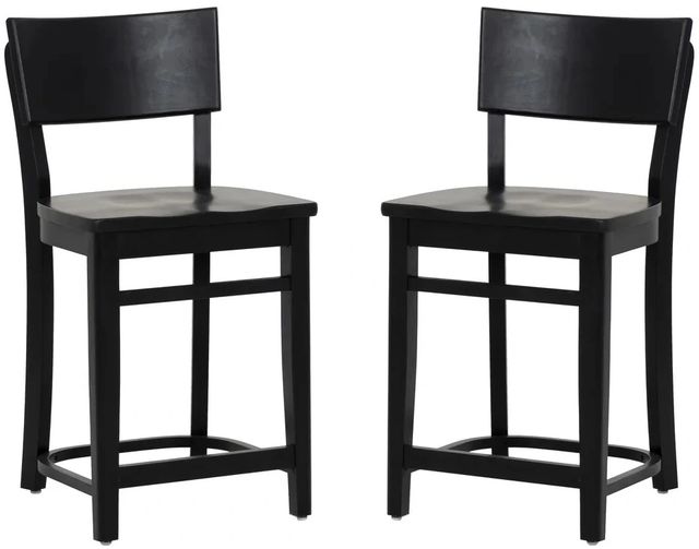 Linon Brompton 2-Piece Black Counter Stool-0