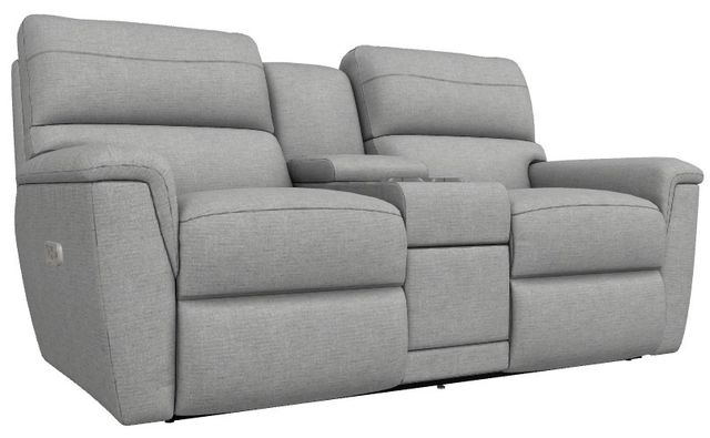 La-Z-Boy® Ava Oyster Power Reclining Loveseat with Console and Headrest-0