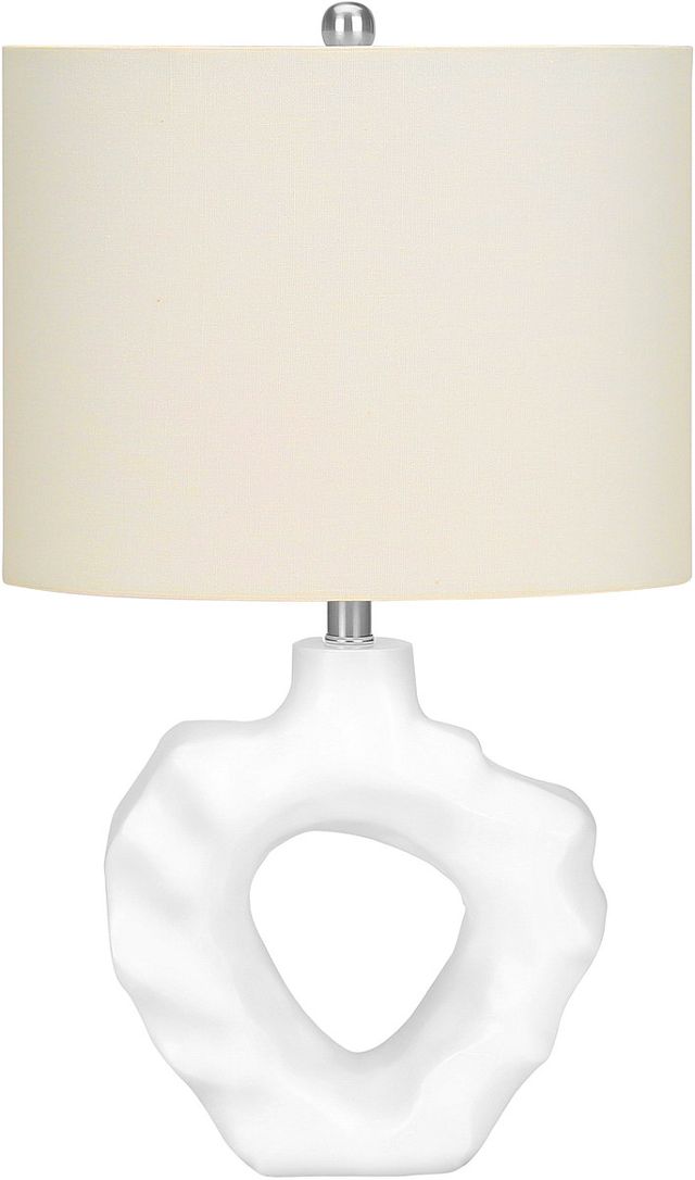 Monarch Specialties Inc. 25"H Cream Resin Table Lamp-0