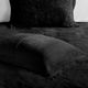 Olliix by Intelligent Design Malea Black King/California King Shaggy Faux Fur Comforter Mini Set-4