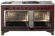 Ilve® Majestic III 60" Burgundy Pro Style Dual Fuel Liquid Propane Range with French Top and Burnished Trim-1