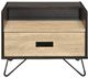 ACME Furniture Melkree Oak Accent Side Table with Black Base-1