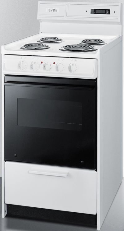 Summit® 20" White Freestanding Electric Range-1