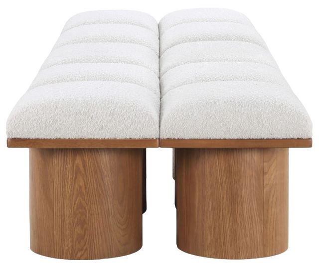 Meridian Furniture Pavilion 10-Piece Cream/Walnut 78" Modular Bench Set-3