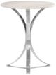 Century® Citation Vance Beige Top Accent Table with Silver Base-0