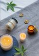 A & B Home White Unscented Soy Wax Candle-5