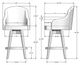 Amisco Collin Swivel Stool-1