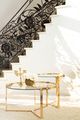 Coaster® Delia 2-Piece Glass Top Nesting Table with Gold Metal Base -1