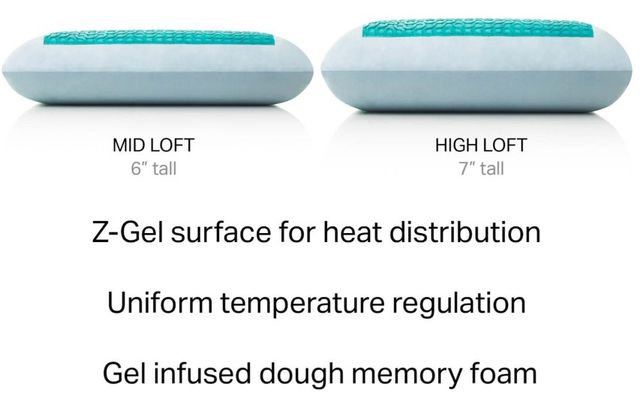 Malouf® Z® Gel Dough™ + Z™ Gel High Loft Queen Bed Pillow-4