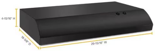 Whirlpool® 30" Wall Ventilation-Black-3