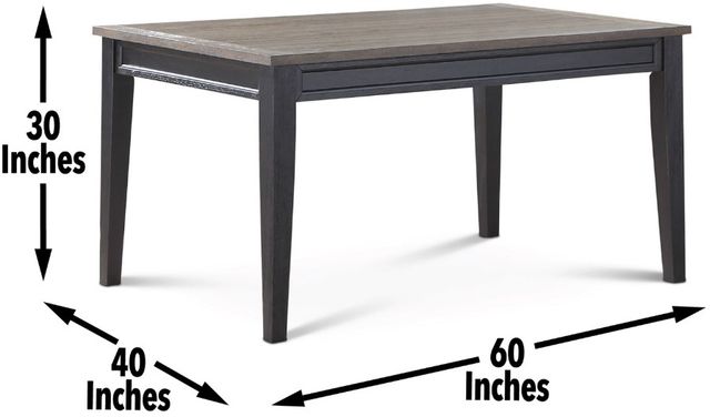 Steve Silver Co. Raven Noir Driftwood Dining Table with Ebony Base-2