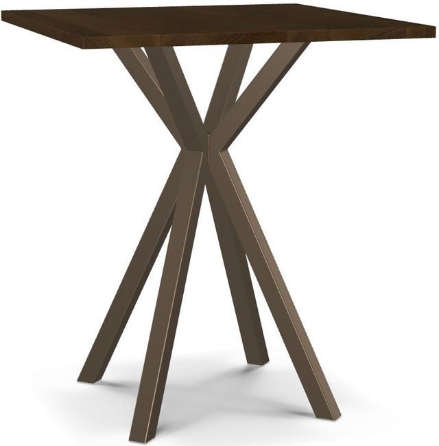 Amisco Customizable Asterisk Square Bar Table with Solid Birch Top-0